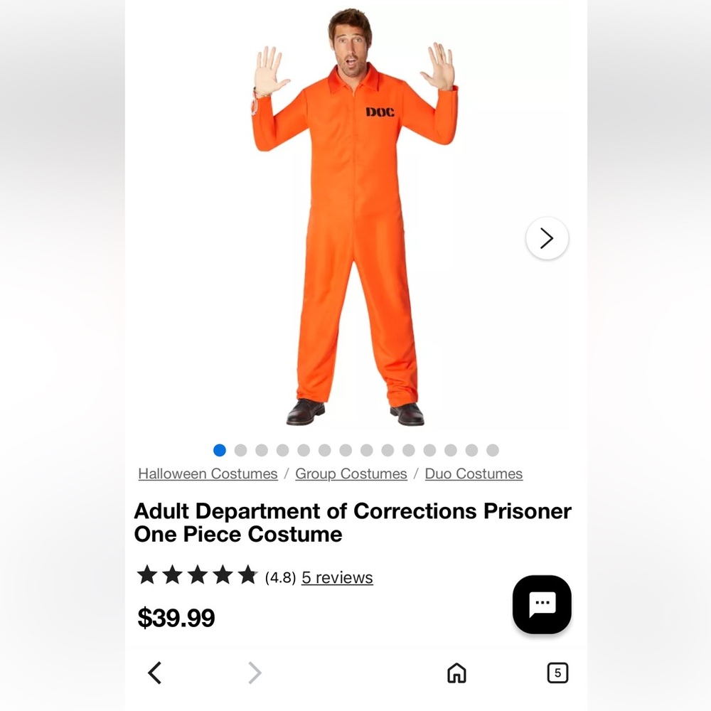 Orange Prisoner Costume